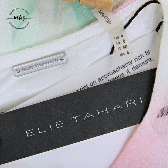 NWT Elie Tahari Dorinda Floral Burnout A Line Sleeveless Midi Dress - Picture 14 of 16